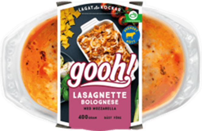 Huvudbild Gooh Lasagnette Bolognese